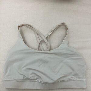 Lululemon Cream Sports Bra with Crossed Straps